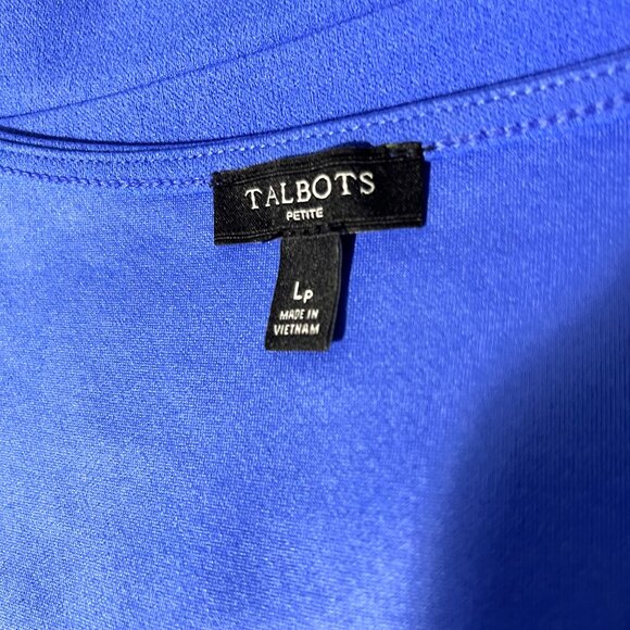 Talbots Tie Front tank with peplum Periwinkle Blue - Petite L - Picture 6 of 7